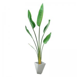 China Eco Friendly Artificial Potted Floor Plants PU Traveler Banana Palm Bonsai Ornament supplier