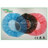 China Round Non Woven Disposable Bouffant Cap With Single Elastic on sale