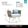 China Outdoor Dining Set Nordic Minimalist Style Garden Chairs With Woven Rope Design Patio Table And Chair Combo For Courtyard Or Terrace wholesale