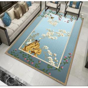 New Chinese Style Bedroom Floor Carpets 200*300cm Washable Rectangle Living Room Carpet