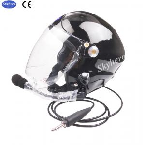 China Black Noise Cancel Paramotoring Helmet EN966 Standard Headset Single 6.3mm Jack Plug supplier