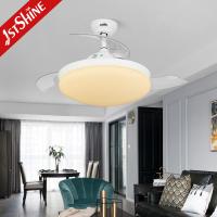 China Smart Wifi Control Small Invisible LED Light Ceiling Fan For Bedroom 42 Inch on sale