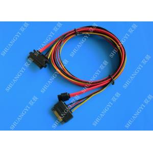 China Female 22-pin to Male 22-pin SATA Data & Power Combo Data Extension Cable supplier