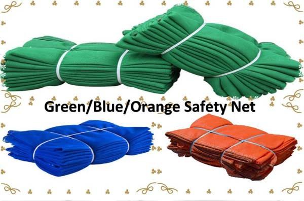 Green/Blue/Orange Color Construction Safety Net Raschel Net for Asian Market