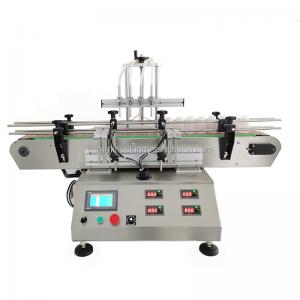 Automatic Desktop Oil Water Wine Bottle Liquid Soap Jar Filling Capping And Labeling Machines Line For Round Bottles