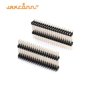 China 1.27mm Pitch Pin Header Connector Dual Row Dual Insulator SMT Type wholesale