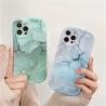 Marble Watercolor Lens Protection Soft IMD Case For iPhone 13 Max