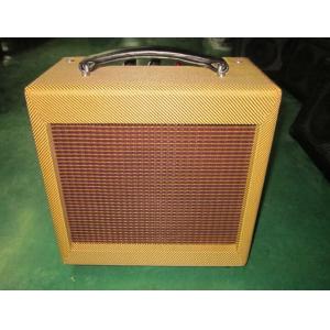 5F1A Fender Style Champ Handmade Tweed Guitar Amplifier Combo, 5W with Volume and Tone Control Classic A Tube Guitar Amp