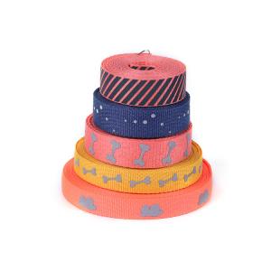 China Custom Elastic Polyester Jacquard Webbing Tape Elastic Polypropylene Coated Dog Leash supplier