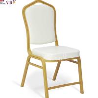 China Rocking Back Wedding Banquet Chair Iron Aluminum Fabric Metal Frame For Hotel Hall on sale
