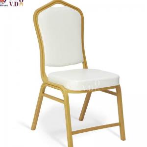 China Rocking Back Wedding Banquet Chair Iron Aluminum Fabric Metal Frame For Hotel Hall supplier