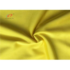 China Yellow 4 Way Stretched Dry Fit Polyester Spandex Blend Fabric For Swimwear Leggings supplier