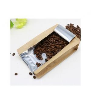Coffee 100g resealable zipper stand up foil lined kraft paper coffee bag with valve