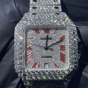ODM Natural Bussdown Watch Rapper iced Out Moissanite Santos