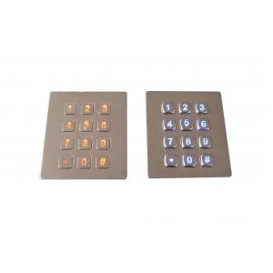 China O metal impermeável industrial conduziu o teclado iluminado retroiluminado com curso curto de 0.45mm supplier