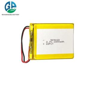 China High Capacity 3.7V 1800mAh Lithium Ion Polymer Battery Rechargeable Lipo Battery 505068 Pouch Lithium Li-Ion Polymer Battery Cell wholesale