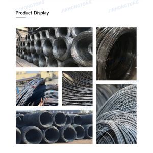 China Q195 Q235 6.5mm 低炭素熱巻き鋼鉄ワイヤストッド 刺金加工と刺金サービスのためのアニールされた黒いワイヤ wholesale