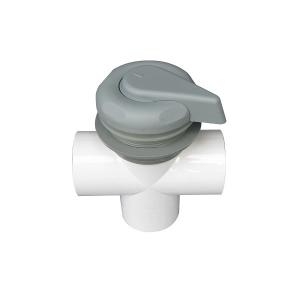 China Spa Topside 2 Inch Vertical Two Tone Hot Tub Diverter Valve Replacement With Handle supplier