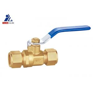 China Threaded Connection Copper Ball Valve 1/2 Inch To 3/4  Inch  Steel Handle Brass Ball Valves supplier