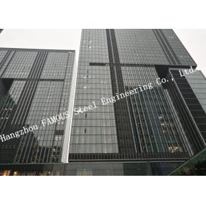Double Glazed Layer Glass Facade Curtain Walling Multi Storey Steel Building For Business Mall