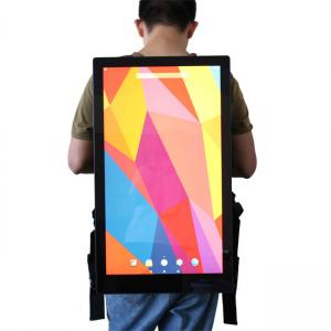 27 Inch 21.5 Inch Backpack With LCD Screen LCD Advertising Player Battery Outdoor Brightness HD 50000 Hours