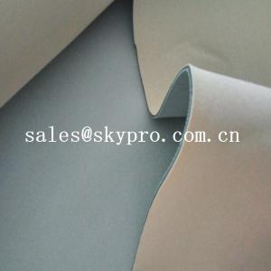 China Waterproof 2.5mm neoprene fabric roll two sides double coated white black lycra fabric supplier