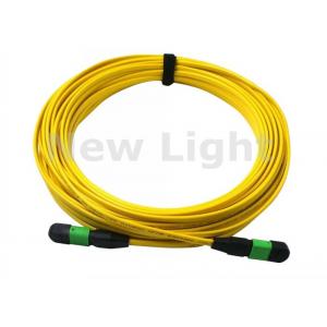 China Yellow MPO MTP Cable APC < 0.3dB 3 Meters 12 Core / 24 Core MPO TO MPO Cable supplier