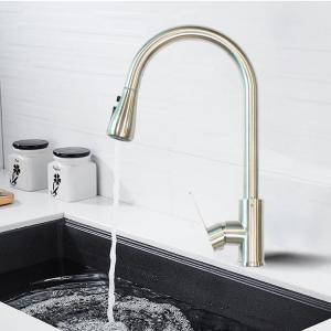 SONSILL 304 Stainless Steel Kitchen Hot and Cold Luxury Rotating Pull Out Faucet