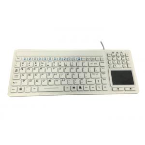 China EMC Emission 107 Keys Waterproof Silicone Keyboard 100mA With Mouse Touchpad supplier