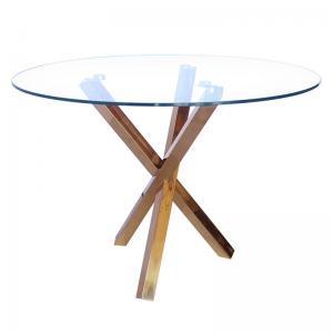 Marble Polished Luxury Modern Dining Tables In Silver Rose Gold Color