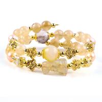 China 8MM Bead Yellow Citrine Crystal Bracelet With Dog Carving on sale