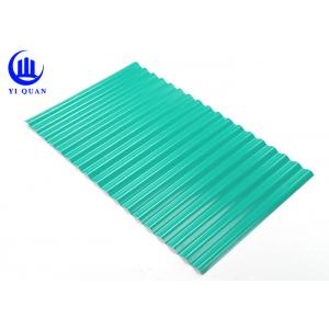 China Colored Light Weight UPVC Roofing Sheets Shining Surface 60 Degree Round Wave Style wholesale