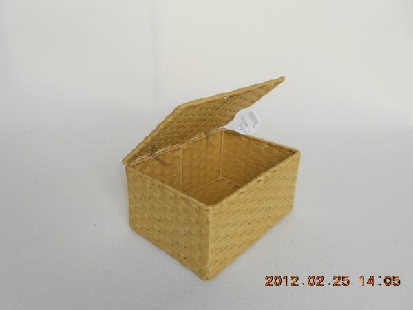 paper pcinic storage basket with lid