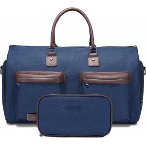 Carry On Large Blue 2 In 1 Hanging Bag Suitcase Custom Travel Bag With Toiletry Bag