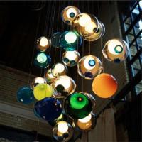 China Modern Colorful Glass Ball For Dining Room Restaurant Decoration Light Fixture Luxury Large on sale