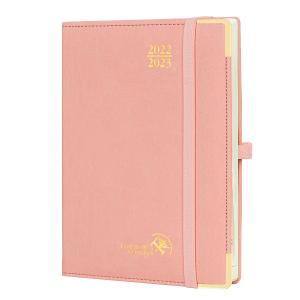 10.5''X 8.5'' Student Weekly Planner Custom Pink Vegan Leather Cover