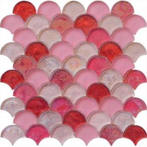 Blend pink lady series water waving glass mosaic