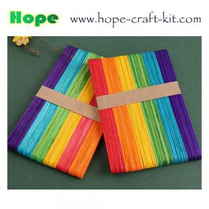 Natural color multi-colored wooden craft popsile sticks Tongue depressor for hobbies and children DIY handcrafted work