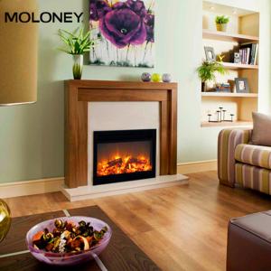 China 750mm 30inch Wood Mantel Fireplace Glass 3D Charming Flame Smart supplier