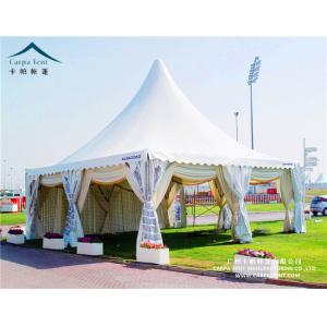 China Wind - Resistant 50 Seater White Aluminum Pagoda Tent / Gazebo Event Tent wholesale