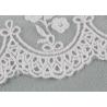 Embroidered Floral Lace Fabric Scolloped Edging Nylon Mesh Cotton Lace Bridal