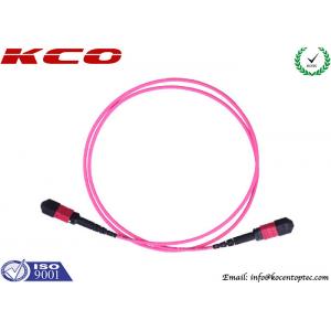 MPO Breakout Cable Fan Out Kits Fiber Optics LC FC SC Type LSZH pink Cover