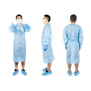 Non Woven Blue Color Non Woven Sterile Isolation Visitor Disposable Dressing Gowns