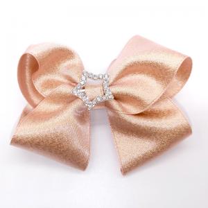 Fashion Champagne 6"Children Hair Bows With Clips Set For Birthday Gifts