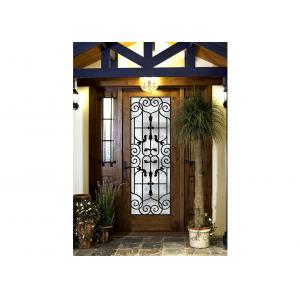 Sound Insulation Wrought Iron Glass Match Iron Wine Gates For Building Decorative