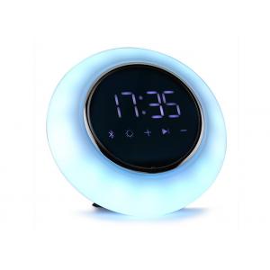 Round Portable Makeup Mirror With Lights , Waterproof Mini Portable LED Bluetooth Speaker