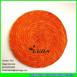 China LUDA bamboo placemats wholesale natural wheat straw cup and table mats supplier
