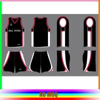 Digital Print Reversible Mesh Basketball Jerseys , Sublimated Basketball Uniforms