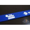 China Custom Blue Ribbon With White Printing Woven Medal Ribbons Medal Lanyards For Events wholesale