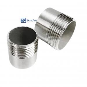 China Cylindrical SS304/316 Single Head Outer Thread Welding Pipe Nipple 1 NPT BSPP BSPT G supplier
